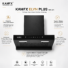 KAMFX ELYN PLUS 60 cm  T-Shape Auto Clean Kitchen Chimney for Home | 1400 m³/hr Powerful Suction | Touch & Motion Sensor Control | Auto Clean | Filterless Technology | 3 Speed | LED Light | Large Oil Collector | - Image 6