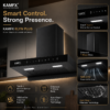 KAMFX ELYN PLUS 60 cm  T-Shape Auto Clean Kitchen Chimney for Home | 1400 m³/hr Powerful Suction | Touch & Motion Sensor Control | Auto Clean | Filterless Technology | 3 Speed | LED Light | Large Oil Collector | - Image 7