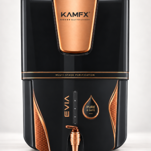 KAMFX EVIA 8 Stage BK RO+UV+UF Copper Alkaline Water Purifier, 12L Storage
