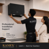 KAMFX FRDM 60 cm Designer Ductless Auto Clean Kitchen Chimney for Home | 1400 m³/hr Powerful Suction | No External Duct Pipe Required | Touch & Motion Sensor Control | Auto Clean | Baffle Filter | 3 Speed | Metal Oil Collector | LED Light - Image 7