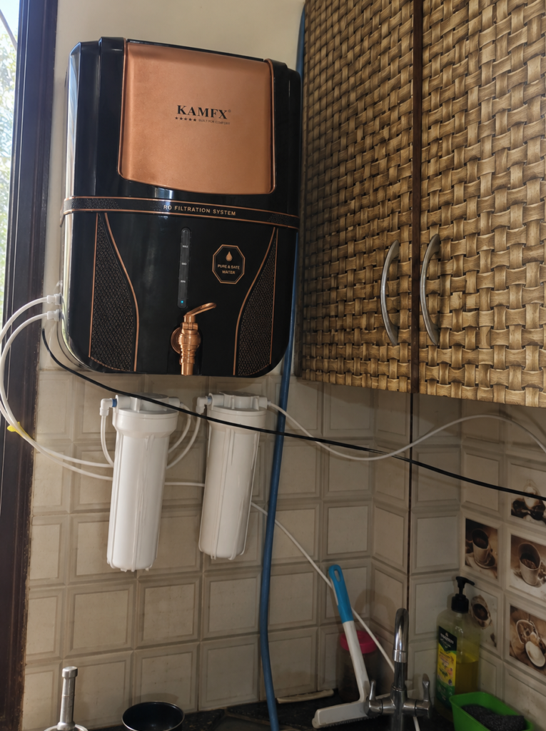 KAMFX water purifier installed in a customer kitchen