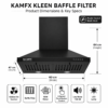 KAMFX KLEEN Baffle Filter 60 cm Kitchen Chimney for Home | Pyramid Shape | 1000 m³/hr Suction | Baffle Filter | 90W Motor | 3 Speed Push Button Control | Low Noise - Image 6