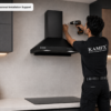 KAMFX KLEEN Filterless 60 cm Kitchen Chimney for Home | Pyramid Shape | 1000 m³/hr Suction | Filterless | 90W Motor | 3 Speed Push Button Control | Low Noise - Image 9