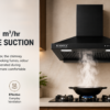 KAMFX KLEEN Filterless 60 cm Kitchen Chimney for Home | Pyramid Shape | 1000 m³/hr Suction | Filterless | 90W Motor | 3 Speed Push Button Control | Low Noise - Image 7