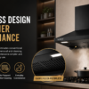 KAMFX KLEEN Filterless 60 cm Kitchen Chimney for Home | Pyramid Shape | 1000 m³/hr Suction | Filterless | 90W Motor | 3 Speed Push Button Control | Low Noise - Image 8