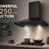 KAMFX KLEEN PLUS 60 cm Filterless Kitchen Chimney for Home | Pyramid Shape | 1250 m³/hr Powerful Suction | Filterless | 200W Motor | Compact Design | Easy Operation - Image 5
