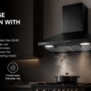 KAMFX KLEEN MINI Baffle Filter 60 cm Pyramid Kitchen Chimney | 850 m³/hr Suction | Baffle Filter | 90W Motor | 3 Speed Push Button Control | Low Noise - Image 9