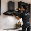 KAMFX KLEEN MINI Filterless 60 cm Pyramid Kitchen Chimney | 850 m³/hr Suction | Filterless | 3 Speed Push Button Control | Low Noise - Image 7