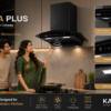 KAMFX ORVA PLUS 60 cm Auto Clean Kitchen Chimney for Home | 1400 m³/hr Powerful Suction | Touch & Motion Sensor Control | Auto Clean | Filterless Technology | 3 Speed | LED Light | Large Oil Collector | Robust Body Design - Image 5