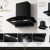 KAMFX ORVA PLUS 60 cm Auto Clean Kitchen Chimney for Home | 1400 m³/hr Powerful Suction | Touch & Motion Sensor Control | Auto Clean | Filterless Technology | 3 Speed | LED Light | Large Oil Collector | Robust Body Design - Image 6