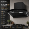 KAMFX RAVIX 60 cm Curve Glass Auto Clean Kitchen Chimney for Home | 1450 m³/hr Powerful Suction | Touch & Motion Sensor Control | Auto Clean | Filterless Technology | Powerful Copper Motor | Large Metal Blower | Metal Oil Collector - Image 9