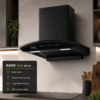 KAMFX RAVIX PLUS 60 cm Curve Glass Kitchen Chimney for Home | 1450 m³/hr Powerful Suction | Touch & Motion Sensor Control | Auto Clean | Filterless Technology | Powerful Copper Motor | Large Plastic Blower | Metal Oil Collector - Image 9