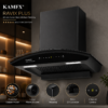 KAMFX RAVIX PLUS 60 cm Curve Glass Kitchen Chimney for Home | 1450 m³/hr Powerful Suction | Touch & Motion Sensor Control | Auto Clean | Filterless Technology | Powerful Copper Motor | Large Plastic Blower | Metal Oil Collector - Image 7