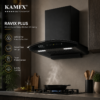 KAMFX RAVIX PLUS 60 cm Curve Glass Kitchen Chimney for Home | 1450 m³/hr Powerful Suction | Touch & Motion Sensor Control | Auto Clean | Filterless Technology | Powerful Copper Motor | Large Plastic Blower | Metal Oil Collector - Image 8