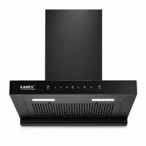 KAMFX ELYN PLUS 60 cm  T-Shape Auto Clean Kitchen Chimney for Home | 1400 m³/hr Powerful Suction | Touch & Motion Sensor Control | Auto Clean | Filterless Technology | 3 Speed | LED Light | Large Oil Collector |