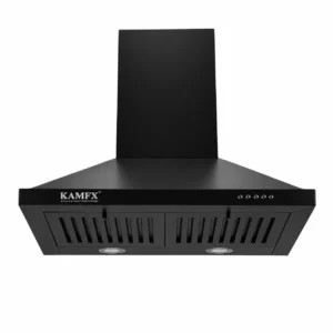 KAMFX KLEEN Baffle Filter 60 cm Kitchen Chimney for Home | Pyramid Shape | 1000 m³/hr Suction | Baffle Filter | 90W Motor | 3 Speed Push Button Control | Low Noise
