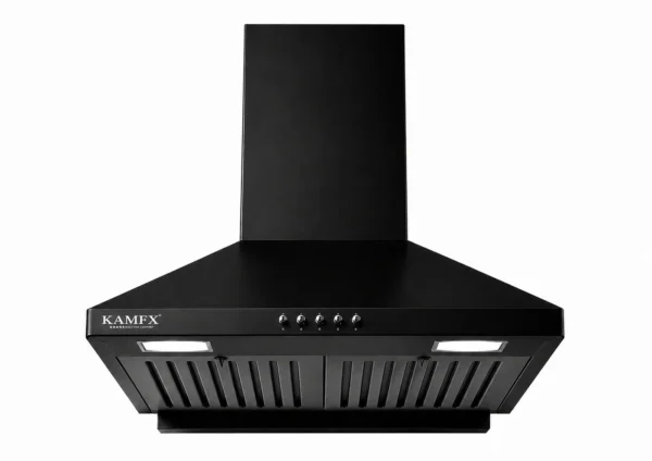 KAMFX KLEEN MINI Baffle Filter 60 cm Pyramid Kitchen Chimney | 850 m³/hr Suction | Baffle Filter | 90W Motor | 3 Speed Push Button Control | Low Noise