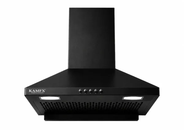 KAMFX KLEEN MINI Filterless 60 cm Pyramid Kitchen Chimney | 850 m³/hr Suction | Filterless | 3 Speed Push Button Control | Low Noise