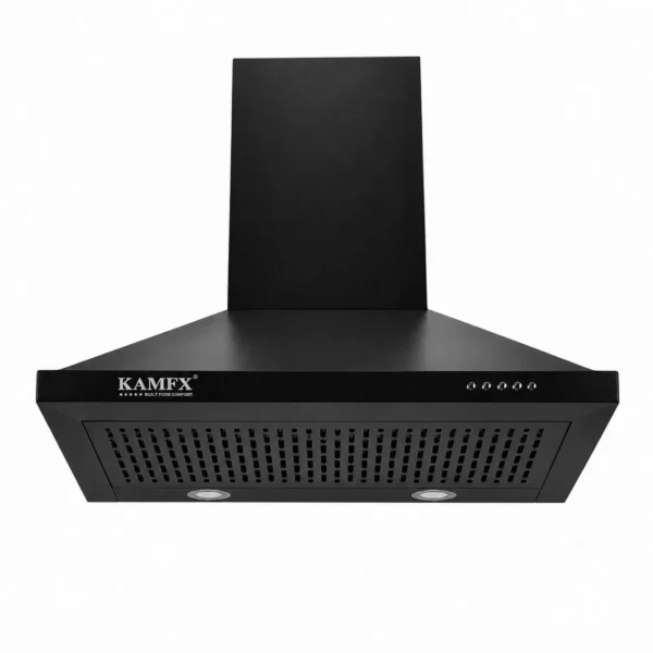 KAMFX KLEEN PLUS 60 cm Filterless Kitchen Chimney for Home | Pyramid Shape | 1250 m³/hr Powerful Suction | Filterless | 200W Motor | Compact Design | Easy Operation