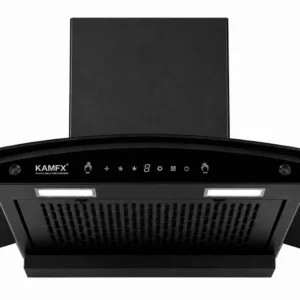 KAMFX ORVA 60 cm Auto Clean Kitchen Chimney for Home | 1400 m³/hr Powerful Suction | Touch & Motion Sensor Control | Auto Clean | Filterless Technology | 3 Speed | LED Light | Large Oil Collector