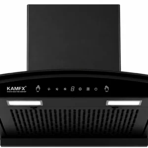 KAMFX ORVA PLUS 60 cm Auto Clean Kitchen Chimney for Home | 1400 m³/hr Powerful Suction | Touch & Motion Sensor Control | Auto Clean | Filterless Technology | 3 Speed | LED Light | Large Oil Collector | Robust Body Design