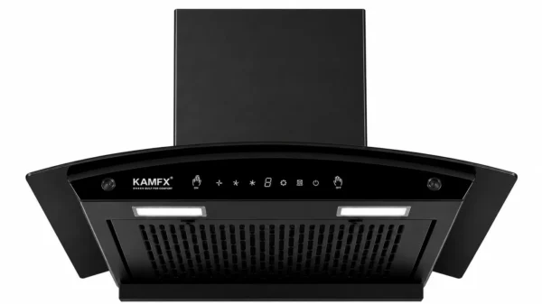KAMFX ORVA PLUS 60 cm Auto Clean Kitchen Chimney for Home | 1400 m³/hr Powerful Suction | Touch & Motion Sensor Control | Auto Clean | Filterless Technology | 3 Speed | LED Light | Large Oil Collector | Robust Body Design